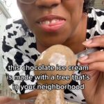 Alexis Nikole Nelson Instagram - I am SO PROUD OF THIS RECIPE, YALL 🍨 it is SO CHOCOLATEY despite having NO CHOCOLATE IN IT!! It was around 1.75 cups powdered linden, 2.5 cups sugar, hefty pinch of salt, 4 cups soy milk, 5tbs starch mixed with 1/4cup water for the slurry! Simmered until thiccccc, cooled, and then thrown into the ice cream churn! Columbus, Ohio