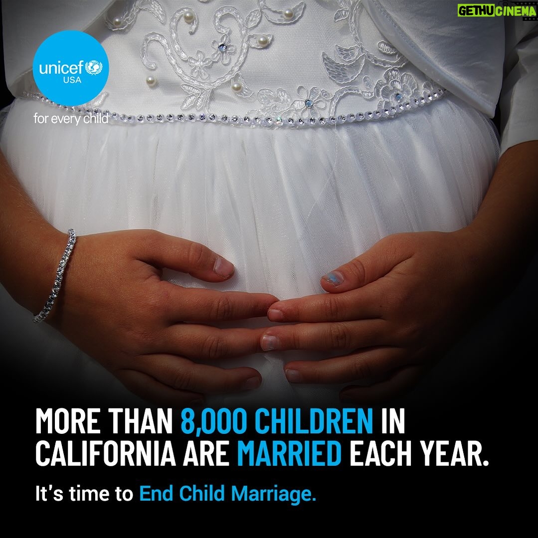Alyssa Milano Instagram - Child marriage is happening here. Worldwide, more than 640 million women and girls alive today were married before their 18th birthday. And contrary to popular belief, some of those girls are in the United States, where child marriage is only banned in 11 states. Child marriage is a harmful practice and a violation of child rights — and the risks are just as real for child marriages in the U.S. as they are anywhere. It’s time to #EndChildMarriage, everywhere. Join me in taking action at my link in bio, or by visiting act.unicefusa.org/California