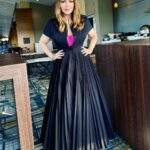 Alyssa Milano Instagram - Day 1 look Dress: @brandonmaxwell Boots and jacket: @r13 earrings: @nickhorey Day 2 Dress: @simkhai Jacket; @majeparis Boots: @drmartensofficial Earrings: @nickhorey