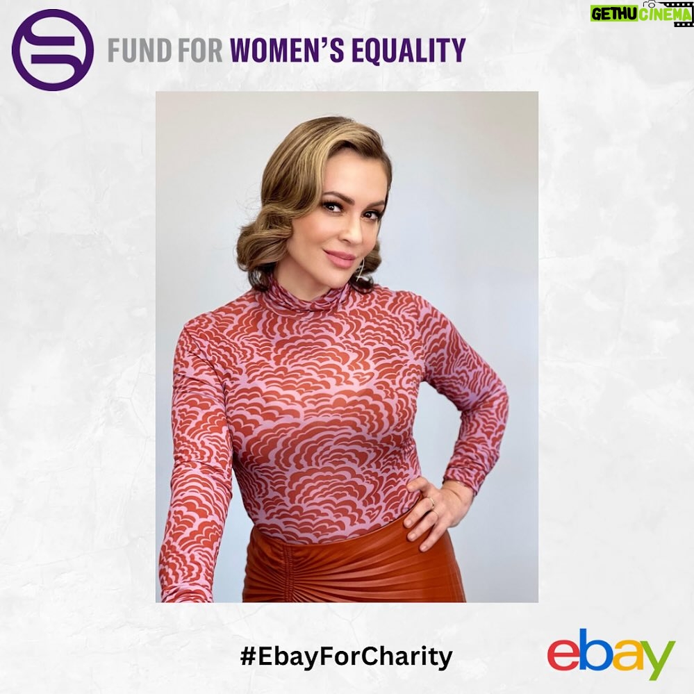 Alyssa Milano Instagram - I LOVE meeting all of you who are passionate and want to help others.... back in the 80’s I was calling people on a landline...today, I want to zoom with you to support the Fund For Women’s Equality.....The Fund for Women’s Equality promotes legal and lived equality for women in the United States by increasing public understanding of the need for comprehensive, fair and equal treatment of women and girls under the law and the need to end sex inequality in all its forms. #ebayforcharity @ebay Link in bio
