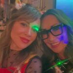 Alyssa Milano Instagram - My gracious friend, @kareb216, throws our village an amazing Ugly Sweater Party every year. How cute are my ugly sweater overalls? Amazon. (You’re welcome.) Thank you, Kari and Jeff for creating core memories for so many of us. We love you!