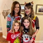 Alyssa Milano Instagram - My gracious friend, @kareb216, throws our village an amazing Ugly Sweater Party every year. How cute are my ugly sweater overalls? Amazon. (You’re welcome.) Thank you, Kari and Jeff for creating core memories for so many of us. We love you!