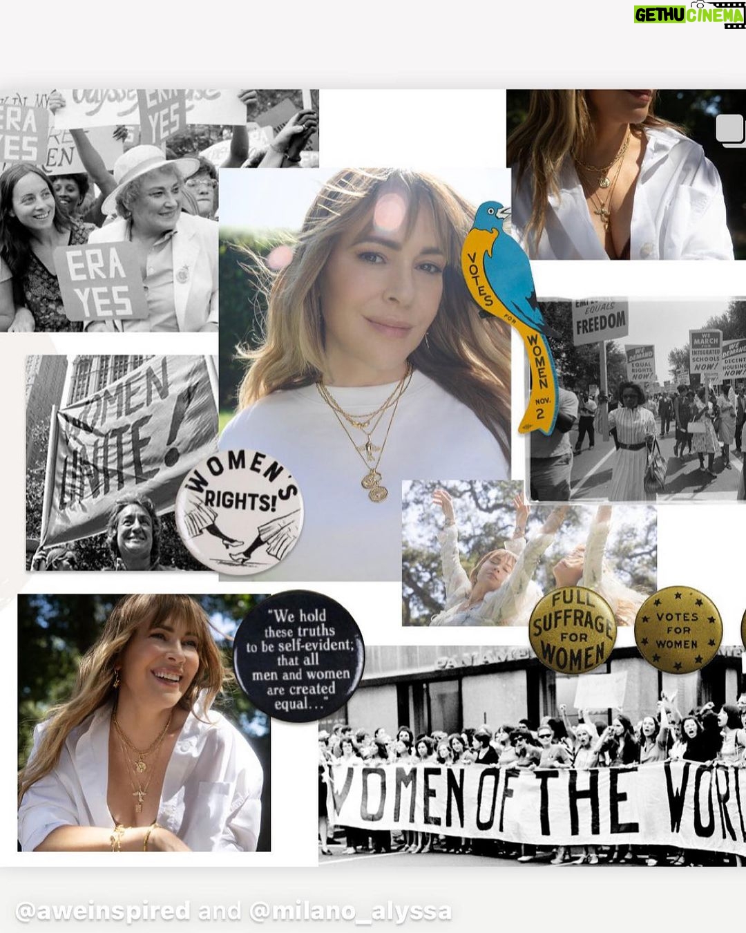 Alyssa Milano Instagram - Check you voter registration! I designed these two pieces of jewelry with @aweinspired. For a limited time they are available at aweinspired.com. 100% of the proceeds go to Planned Parenthood and Girl Up. β€οΈπ€πΌπ