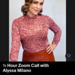 Alyssa Milano Instagram – Join me on Zoom! Proceeds support the national nonprofit @homesforourtrps during their 7th annual #VeteransDay @ebay Celebrity
Auction. Bid now until Nov 13: https://www.ebay.com/itm/285533254196  #HFOTAuction2023 (link in bio)