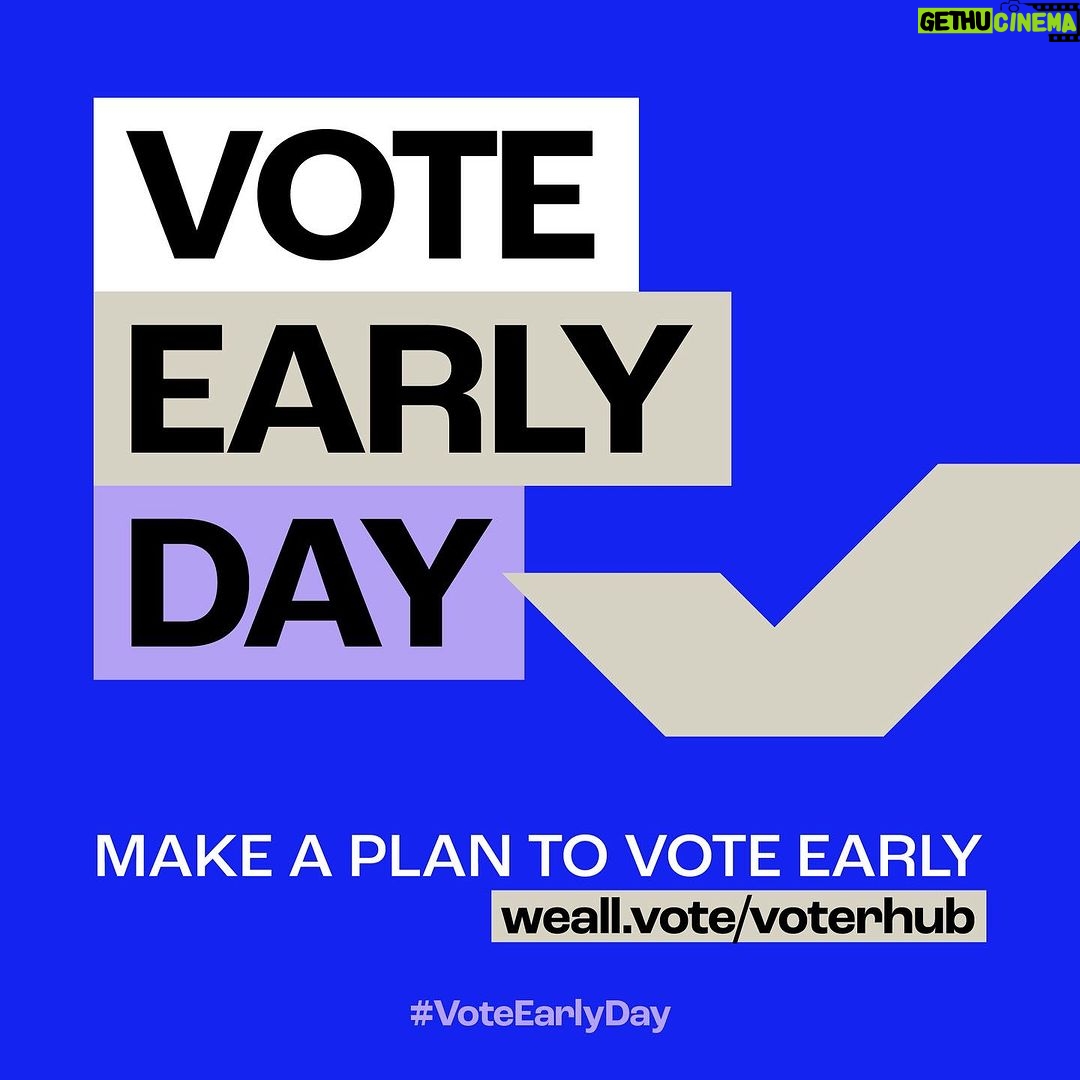 Alyssa Milano Instagram - Last year, almost 50% of all voters voted early β and this year, so can you π This #VoteEarlyDay, make your voting plan with @WhenWeAllVote. At weall.vote/voterhub, you can: π Find your polling place πͺͺ Learn what you need to bring with you π Research whatβs on your ballot π Check what time polls are open in your community so you can get out and VOTE