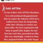 Alyssa Milano Instagram - I’ve been in this business a long time. In those 43 years, I’ve been so blessed to be on many shows that meant something special to people; thousands of hours of produced and released TV and film which equates to so many hours on sets, that I can’t even wrap my head around it. The fact that these corporations feel that sag aftra members are not worthy of even negotiating—IS DEVASTATING. I’m taking this personally because I believe everything is personal. They’ve now seen how not going to work has hurt the many good people spanning the many unions that work in Entertainment. For the AMPTP it appears the devastation is the point. Entertainment is the second largest export of our country. But honestly, this issue is bigger than entertainment. This issue is the same corporate greed vs. labor that we are seeing everywhere. Our fight is your fight. Join us at sagaftrastrike.org.
