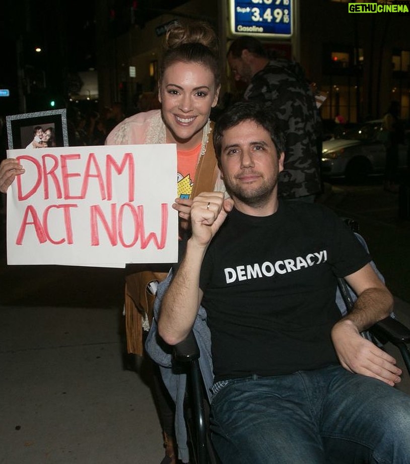 Alyssa Milano Instagram - I’ve started to write this post four different times. And the truth is—there are no words to do Ady Justice. So forgive me as I try to stumble my way through this one. There are two people who changed me profoundly in my humanitarianism—the first was Ryan White and the second was Ady Barkan. Ady taught me to remember to be active in my activism. He taught me to keep showing up no matter how exhausted or heartbroken you feel. He taught me this by just being himself—with his big, beautiful heart and his fearless, tenacious, spirit. He fought (and fought) tirelessly for Medicare For All. He started @beahero with the simple principle that “here in the richest country in the world, and everywhere, we believe health care should be a human right. Everyone should have the care they need, no matter who they are, where they live, what job they have or whether they have a job at all. Our team takes on critical fights to transform America’s healthcare system so that it guarantees all of us the care and dignity we deserve.” I had the privilege to march, rally, protest and advocate by his side against many injustices. I watched in awe of his steadfast, unapologetic, leadership. He changed the world with his compassion and empathy. And he never said no! I grew in his light. It was warm and safe. I love him very much. I won’t use that verb in the past tense for Ady. His impact on the world is eternal. My complete and total love and light to Rachael and the kids and all who love him. May his memory be a blessing.