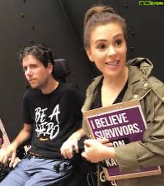 Alyssa Milano Instagram - I’ve started to write this post four different times. And the truth is—there are no words to do Ady Justice. So forgive me as I try to stumble my way through this one. There are two people who changed me profoundly in my humanitarianism—the first was Ryan White and the second was Ady Barkan. Ady taught me to remember to be active in my activism. He taught me to keep showing up no matter how exhausted or heartbroken you feel. He taught me this by just being himself—with his big, beautiful heart and his fearless, tenacious, spirit. He fought (and fought) tirelessly for Medicare For All. He started @beahero with the simple principle that “here in the richest country in the world, and everywhere, we believe health care should be a human right. Everyone should have the care they need, no matter who they are, where they live, what job they have or whether they have a job at all. Our team takes on critical fights to transform America’s healthcare system so that it guarantees all of us the care and dignity we deserve.” I had the privilege to march, rally, protest and advocate by his side against many injustices. I watched in awe of his steadfast, unapologetic, leadership. He changed the world with his compassion and empathy. And he never said no! I grew in his light. It was warm and safe. I love him very much. I won’t use that verb in the past tense for Ady. His impact on the world is eternal. My complete and total love and light to Rachael and the kids and all who love him. May his memory be a blessing.