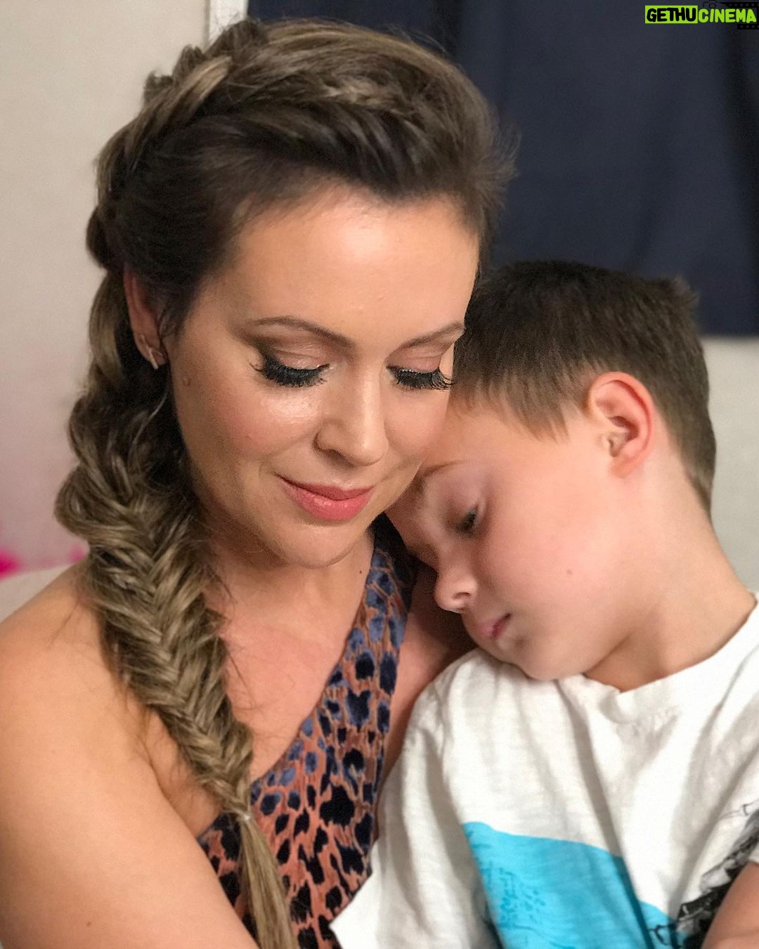 Alyssa Milano - 50.9K Likes - #nationalsonday you say? Donβt mind if I do! @milobugliari, there are no words. You make my heart swell with pride. Everything in my life happened so I would be ready for you. Someday Iβll tell you all the stories, son. I love you. -mommy #morherhood