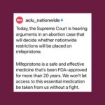 Alyssa Milano Instagram - Today the Supreme Court heard arguments in a case that will decide if nationwide restrictions will be placed on mifepristone, a safe and effective medication used in over half of U.S. abortions and for miscarriage care. This is an urgent reminder that we need federal protections for reproductive healthcare NOW. Join me and @aclu_nationwide in calling on Congress to take action at the link in bio.