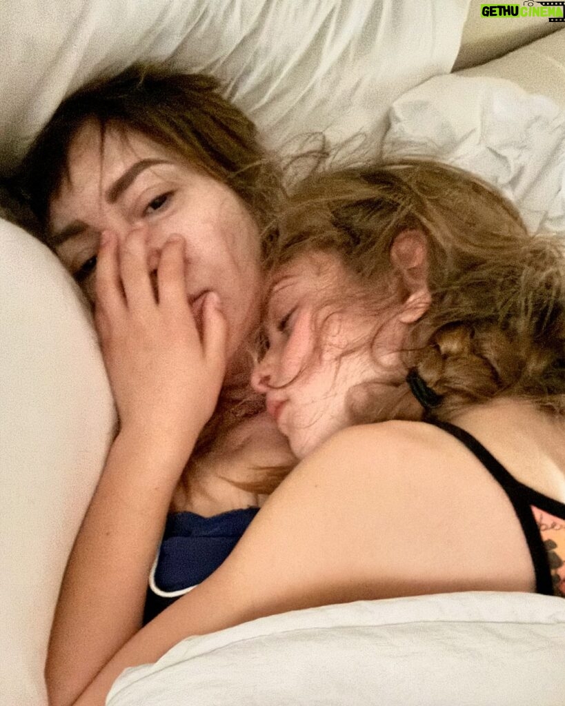 Alyssa Milano Instagram - This is what co-sleeping looks like. 🩷🫶🏻
