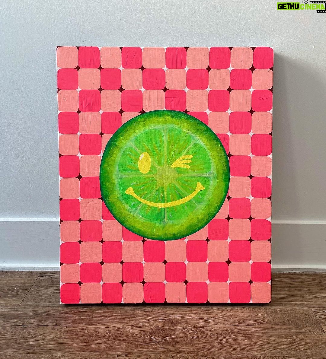 Andrea Russett Instagram - trippppppy lime🌈🎨 this was so painstaking to paint and get right but she’s done! and we love her