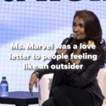 Anjali Bhimani Instagram – Anjali Bhimani (@sweeetanj ), aka Auntie Ruby in @msmarvelofficial , talks at @dreamhack about how Ms. Marvel was a love letter to help outsiders step into their power – something that she advocates for with her “I am Fun Size” project and book – and something that she continually works on with her @desiquestshow project!
A few of the people she mentioned who made Ms Marvel what it was :
Marvel Studios President Kevin Feige
Executive Producer Louis D’Esposito
Show creators Sana Amanat and Bisha K Ali
Leading Lady #imanvellani