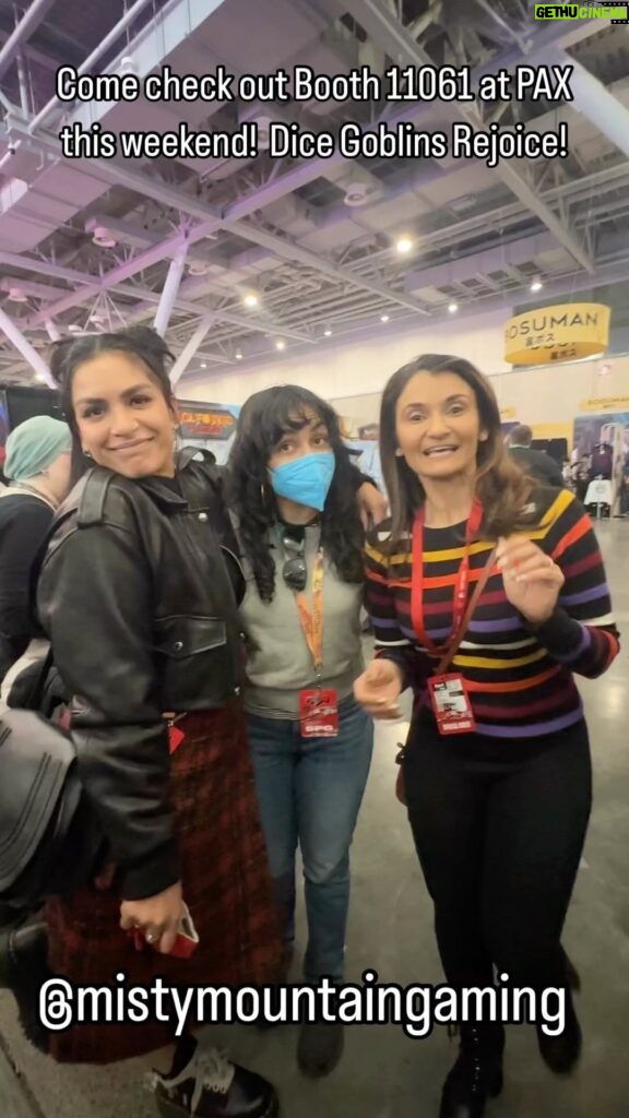 Anjali Bhimani Instagram - The women of @desiquestshow - or DeSHEquest - are here to tell you to run over to booth 11061 at Pack! Get your your delicious dice from @mistymountaingaming and then run up to our panel at the Bumblebee Theater at 3 PM! Thanks so much Misty Mountain for bringing us out! PAX East