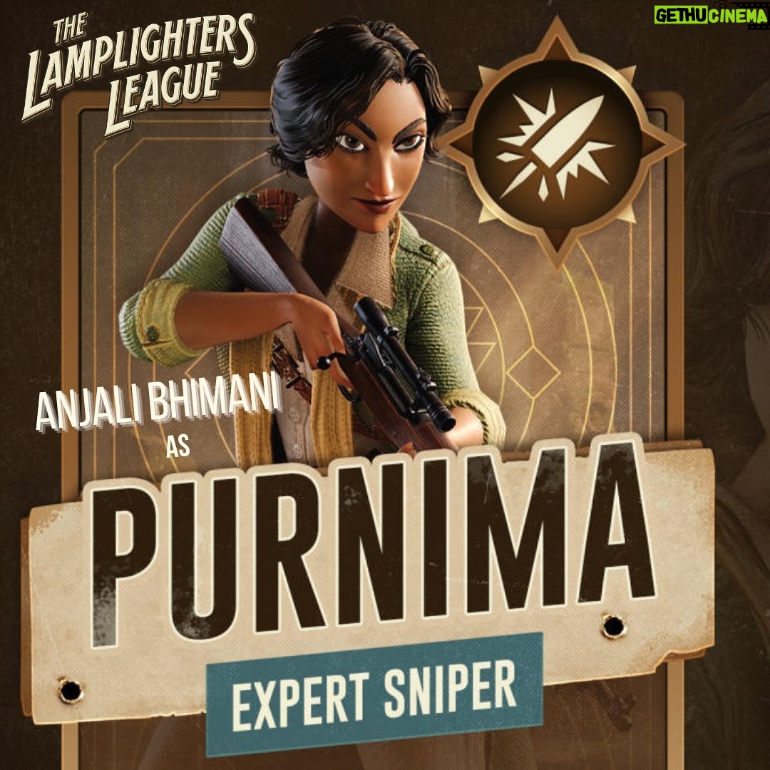 Anjali Bhimani Instagram - “The best of the best are gone. It’s time for the best of the worst.” Happy #LamplightersLeague Launch! (How’s that for alliteration?) Let’s have a go at saving the world together as Purnima the “disarmingly cheerful sniper” shall we? The Lamplighters League and the Tower at the Emd of the World is available now! Who’s ready to play? #lamplightersleague #gaming #adventure #gamersofinstagram #gamergirls #voiceacting #paradoxinteractive #harebrainedschemes Los Angeles, California