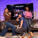 Anjali Bhimani Instagram – Thanks to the good folks at @igndotcom for giving @laurabaileyvo an excuse to hang out and act stoopid while also talking about Stray Gods at their super dope HQ. And as always, big love to @jeffreyvegaunofficial and @bennywatts for making it an extra fun time. 
.
.
.
.
.
.
#ign #videogames #straygods #gaming #gamers #roleplaying #rpg #voiceover #voiceactor #voiceacting #actresses #laurabailey #anjalibhimani #iamfunsize #medusa #musical #musicaltheatre #straygodstheroleplayingmusical #interview #losanjalis Los Angeles, California