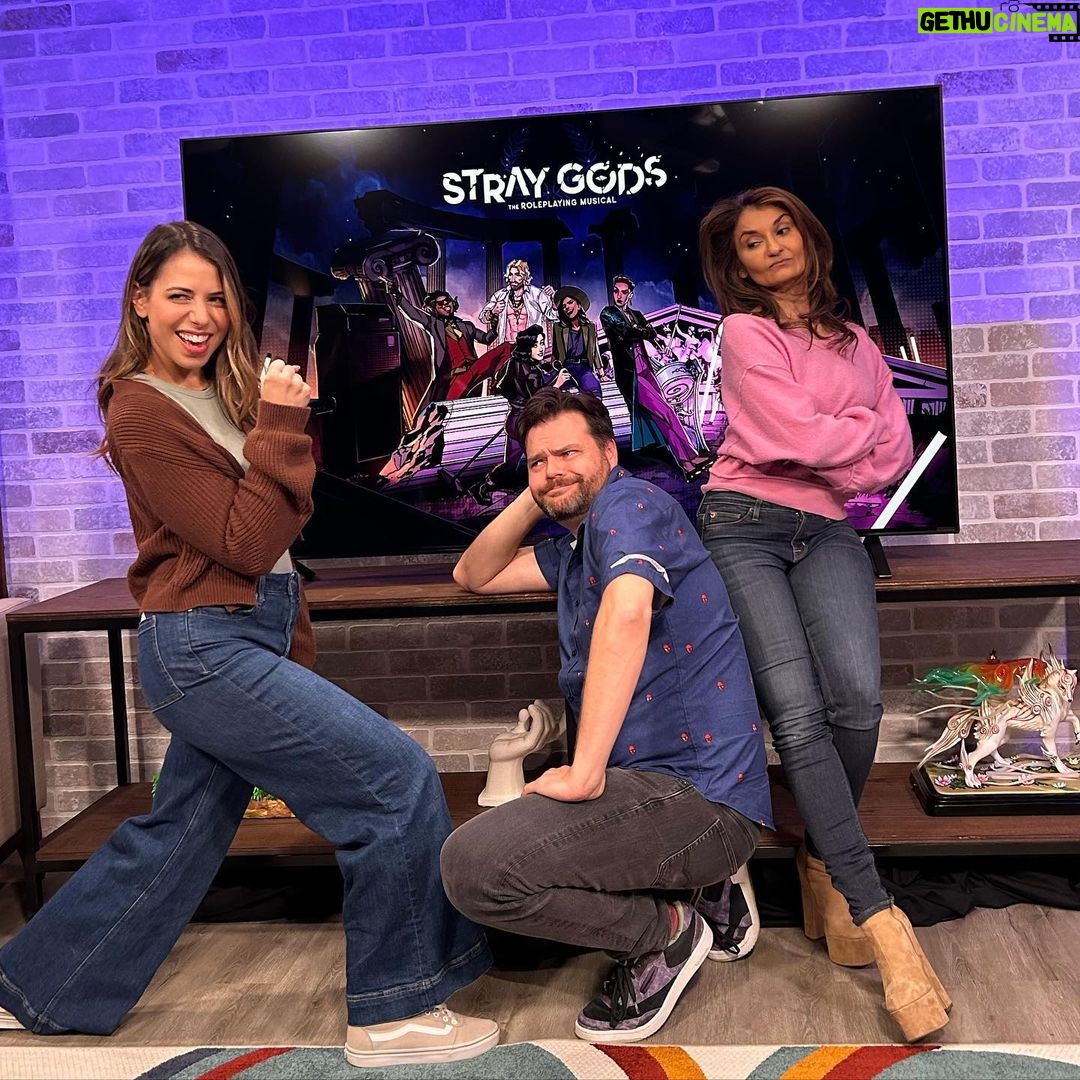 Anjali Bhimani Instagram - Thanks to the good folks at @igndotcom for giving @laurabaileyvo an excuse to hang out and act stoopid while also talking about Stray Gods at their super dope HQ. And as always, big love to @jeffreyvegaunofficial and @bennywatts for making it an extra fun time. . . . . . . #ign #videogames #straygods #gaming #gamers #roleplaying #rpg #voiceover #voiceactor #voiceacting #actresses #laurabailey #anjalibhimani #iamfunsize #medusa #musical #musicaltheatre #straygodstheroleplayingmusical #interview #losanjalis Los Angeles, California