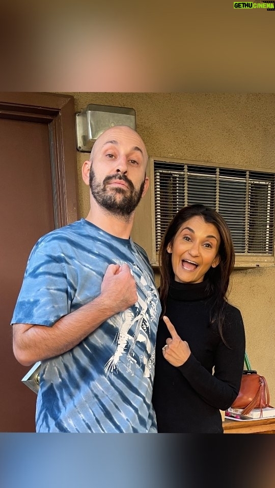 Anjali Bhimani Instagram - Proof that sometimes good things DO come when you procrastinate... #throwback to a couple of years ago when we surprised our #AwesomeAugust winner @marcuscannello with his prize since we were so late delivering it and we discovered he lives so close to us! And the best part is, Marcus and I are still in touch, discussing Nerddom and voiceover magic and more. Here's to your week being full of happy surprises! #fanmeeting #bestmoment #surprisevisit #nerdom #voiceover #anjalibhimani Los Angeles, California