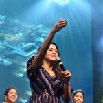 Anjana Rangan Instagram - My happy place ♥️♥️♥️♥️ #onstage #nofilterneeded ! P.S song just for the dress😂😝