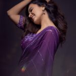 Anju Kurian Instagram – Draped in stories 💜💜💜

Photography & retouch: @zoom.inphotography 
Styling: @styledbyalbin_ @_a.l.b.i.n 
Makeup & hair: @sreegeshvasan_makeupartist 
Draping- @drapist_daira 
Saree- @glowthedesignerhub 
Accessories- @adorebypriyanka 

Studio: @tinyturtle.media 
Special thanks: @vishnu.chandrabose @_dhanyavishnu_ @mr.canographers