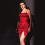 Ankitta Sharma Instagram - I don’t care, I paint the town red. 🌹 Outfit by @kostume_county Styled by @shrushti_216 Heels by @londonrag_in Jewellery by @zevarking MUA @sunny_makeup_artist Hair by @makeupnhairbyashi 📸 @smileplease_25