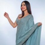 Ankitta Sharma Instagram - Falling in love with wearing sarees! ❤️‍🔥 Saree @kaaishabyshalini Maangtika by @shillpapuriidesignerjewellery Styled by @shrushti_216 Makeup by @sunny_makeup_artist Hair by @makeupnhairbyashi 📸 @smileplease_25
