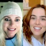 Anna Faris Instagram - Thinking @zoeydeutch and I should start a knitting circle. Do you like my hat?