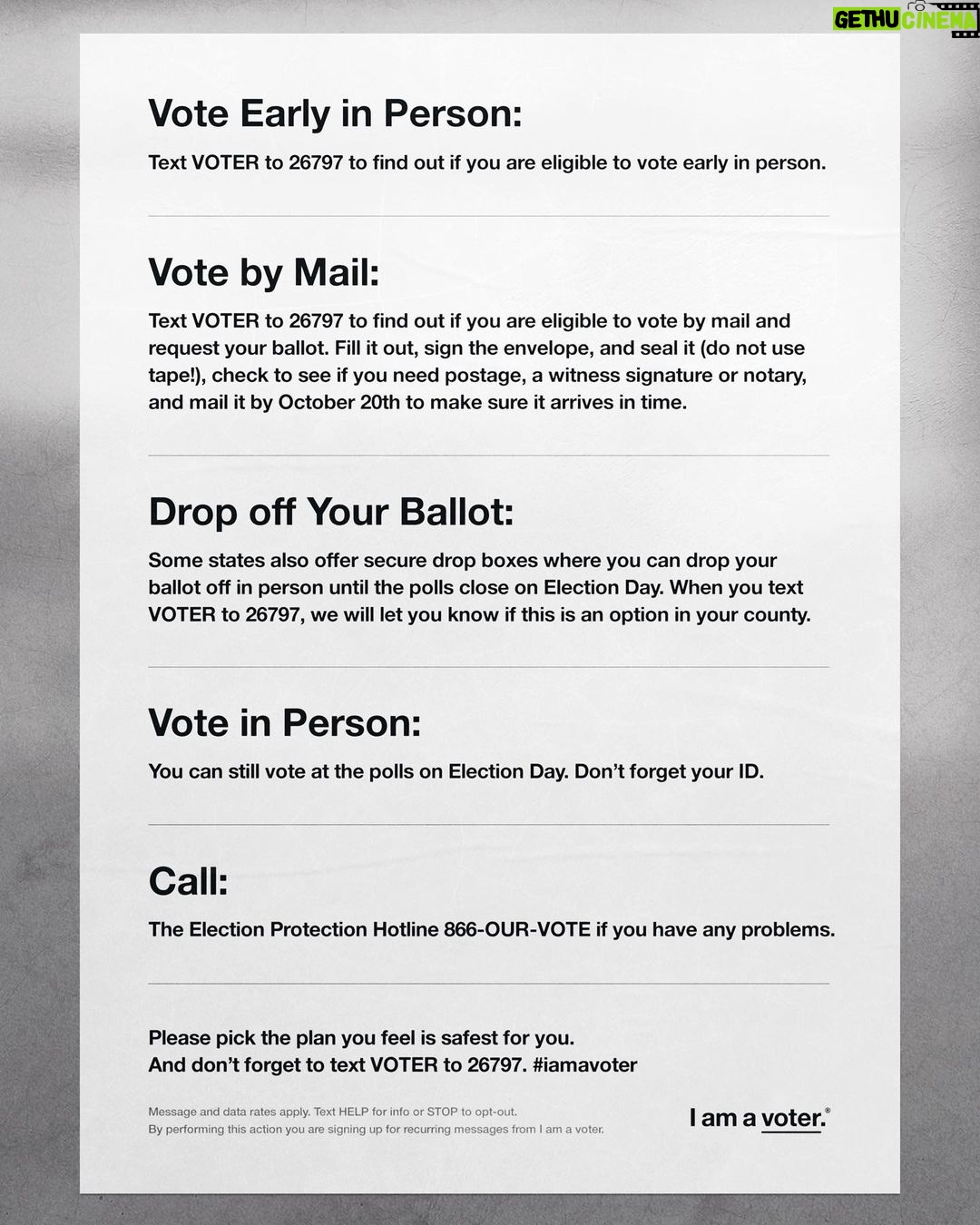 Anna Faris Instagram - It’s time to vote as early as possible. Text VOTER to 26797 for more information. #iamavoter @iamavoter #octobervoter Swipe → for more.