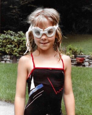 Anna Faris Instagram - Had a super fun pool day today!!! Don’t hate on the cutes-that’s a little early swagger (before headgear)
