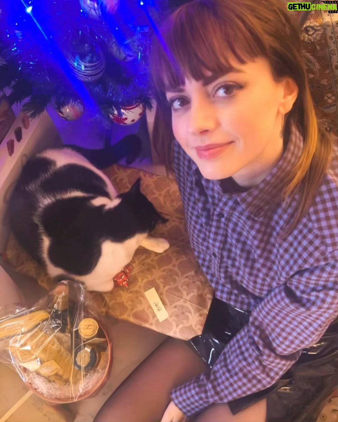 Annalisa Scarrone Instagram - Noi non riusciamo più ad alzarci dopo il pranzo di oggi (appena terminato) 🦭 Vi auguro la felicità! Buon Natale a tutti ❤️