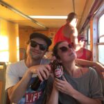 Annie Murphy Instagram - Happy belated anniversary, @mennovers. I looked it up, and 7 years isn’t actually copper and wool - it’s two muscly German tourists NAMED Koper and Wöl dressed in identical outfits taking pictures on a ferry. You’re welcome. ❤️