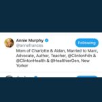 Annie Murphy Instagram - ATTN: Due to a glitch in the Matrix, I am now Chelsea Clinton. Charlotte, Aidan and Marc have yet to fully adjust to this new transition, but I’m confident they’ll grow to love Kraft Dinner with tuna and hanging around the house soon enough.