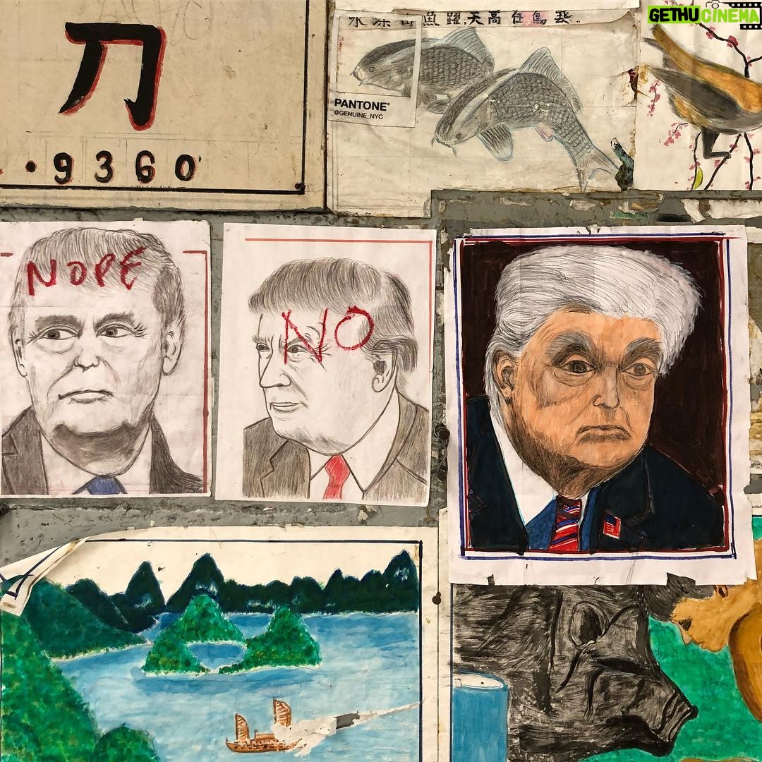 Annie Murphy Instagram - “NOPE, NO. (A Shithole Three Ways)” - New York street drawings 2018 Chinatown
