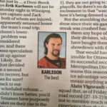 Annie Murphy Instagram - The @ottawasun with some hard-hitting journalism. Good luck to Husband Two @erikkarlsson65 and all my other boyfriends on the @senators tonight. Let the panic attacks begin! #allin #allen