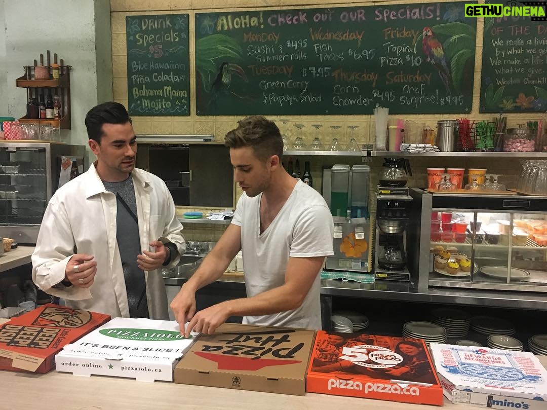 Annie Murphy Instagram - When "someone" claims Pizza Pizza is the best trash pizza, "someone" gets upset, orders all the trash pizza, and insists on a blind taste test. @deucestain @instadanjlevy