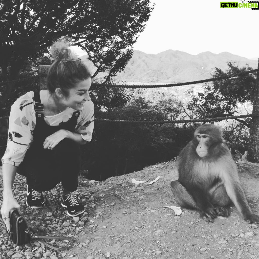 Annie Murphy Instagram - I thought this would be the best moment of my day (life), but then a monkey went ahead and proceeded to furiously masturbate next to @mennovers and so that. That won. Iwatayama Monkey Park