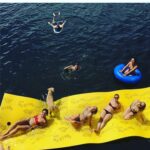 Annie Murphy Instagram - And then we ate hot dogs, and then we went swimming, and then we drank beer, and then we ate spaghetti, and then we drank tequila, and then the dog jumped on someone's head, and then we went tubing and then we played salad bowl.