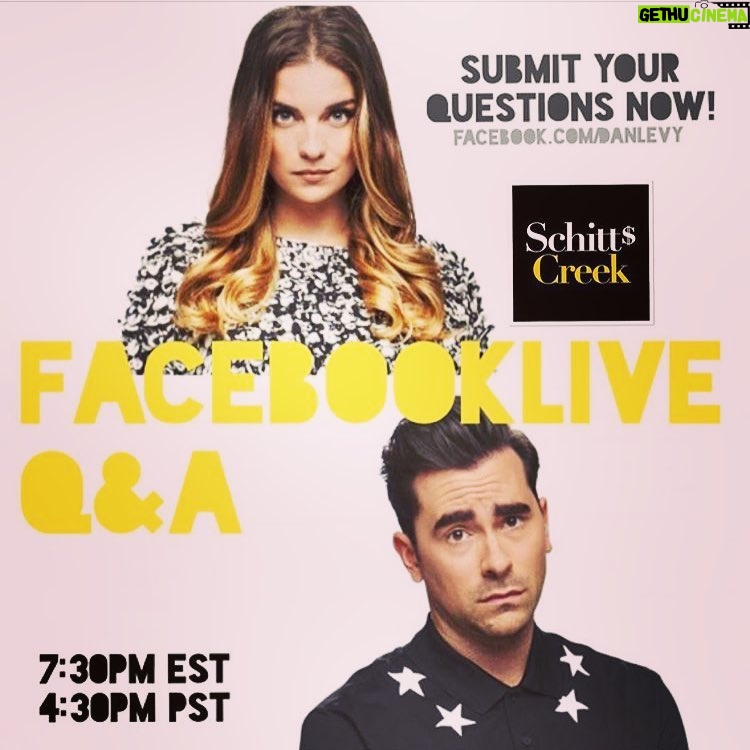 Annie Murphy Instagram - If anyone is interested in asking personal/impersonal questions and watching @instadanjlevy and me fumble with simple technology, JOIN US!!