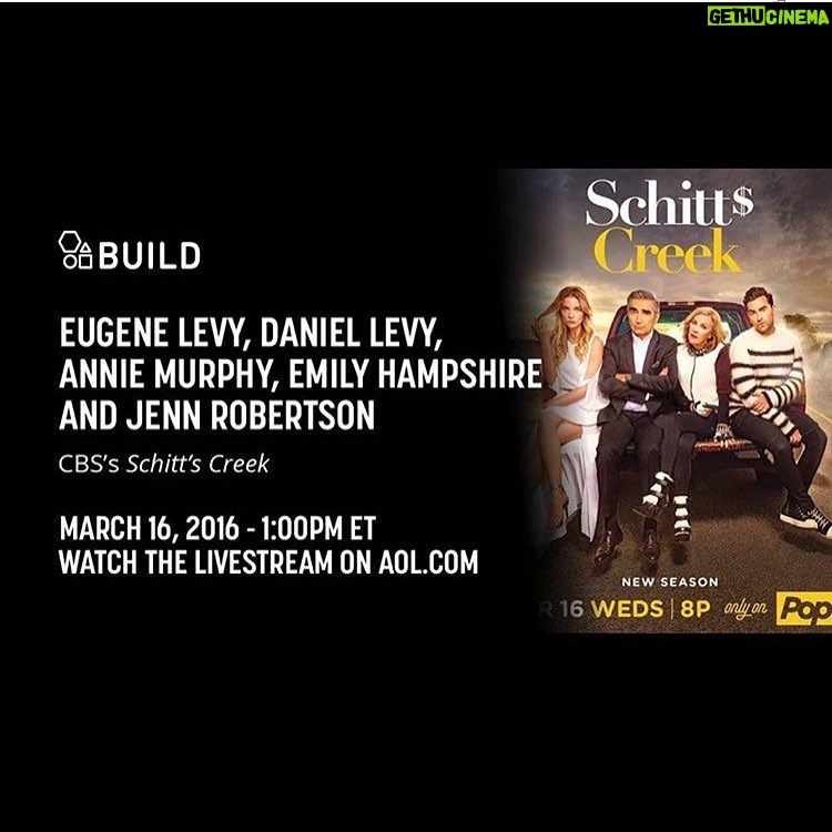 Annie Murphy Instagram - Still not entirely sure what a build is, but it will be happening live at 1pm with the #schittscreek cast at #aol !