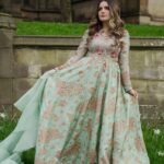 Armeena Khan Instagram - Outfit by @zainabsalmanstudio Photography by @aatifatizafarofficial Hair and makeup by @houseofvanityuk Hair Colour by @catherineboden coordinated by @rohama.riaz 💎💎 Medieval Quarter Manchester