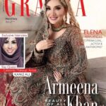 Armeena Khan Instagram - Super fun time working with super talented British make up artist @kanizali ♥️ + Grazia Pakistan @graziapak Grazia Pakistan FRONT COVER + COVER STORY Creative Direction @kanizali Photography @alexpichonphotography Hair/MakeUp/Styling @kanizali using @smashboxcosmeticsuk Outfit by @sachebyasif1 Jewellery by @jauharjewels Location @thelalitlondon Hair colour and Cut by @catherineboden ✨✨❤️