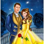 Armeena Khan Instagram - Moving onto something lighter. Thank you @youtoonify my fav Disney characters 🥰😊 #beautyandthebeast @feslkhan This artist is seriously talented pls go check her work out ❤️