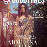 Armeena Khan Instagram - Grab your copy now. Cover shoot for @gt_magazine Shot by @abdullahharisfilms styling by @arshcsgram Hair and Makeup by @khanshoaib.thestylist hair colour and cut by @catherineboden