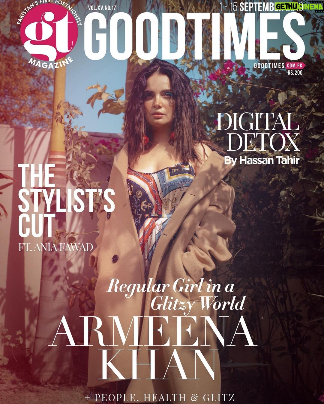 Armeena Khan Instagram - Grab your copy now. Cover shoot for @gt_magazine Shot by @abdullahharisfilms styling by @arshcsgram Hair and Makeup by @khanshoaib.thestylist hair colour and cut by @catherineboden