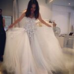 Armeena Khan Instagram - Guess who’s getting married?! 🙈 I got the most beautiful gown from the @theweddingclub1 and I can’t wait to share my dream dress with you guys. This isn’t the dress ofcourse but I was trying different ones on and couldn’t contain my happiness. A special heartfelt thanks to Clare ❤️❤️ Eek! #superexcited #princessdress #dreamy 💕💕 💋 and hi baby @feslkhan 😍 ***To all those happy for me and us, thank you very much. May God bless you with the same. To the haters, thank you also pls keep talking about me. It makes me more relevant****
