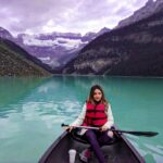 Armeena Khan Instagram - Refreshing 🥰 #lakelouisecanada #lastyear #truecolours #lake