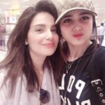 Armeena Khan Instagram - Ran into this cutie at #lahore airport @aima_baig_official Excuse the state of my hair 🙈