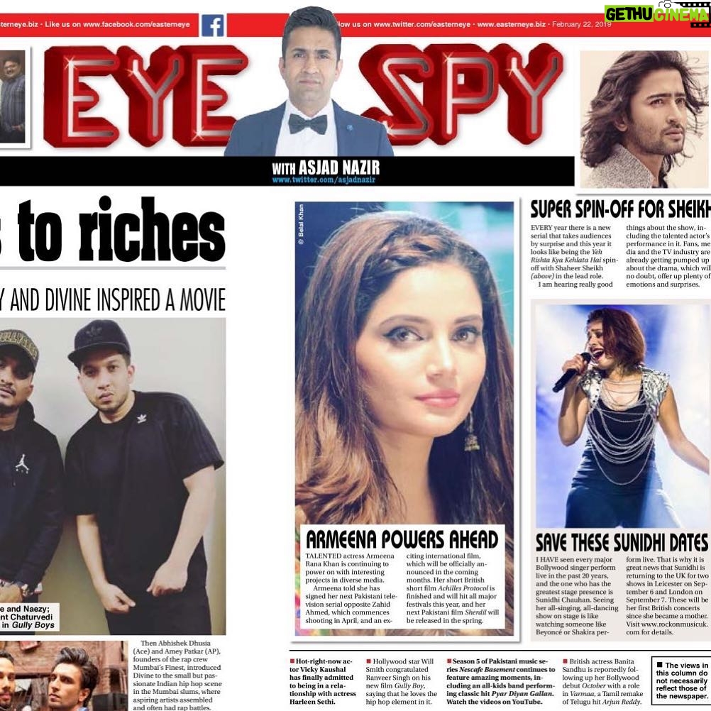 Armeena Khan Instagram - On #poweringahead as seen in this weeks #easterneye #London @asjadnazir photography by @ikhanbelal #Spread #Sherdil #Film