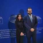 Armeena Khan Instagram – Honoured to have met @fabiomassimocastaldo the Vice President of the E.U Parliament photo courtesy @myparentsvotedbrexit