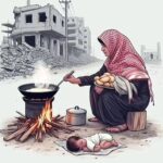 Armeena Khan Instagram - A mother making pretend food for her baby. This is 2024 people, where little babies are starving while we watch helplessly, I am so ashamed. 💔💔